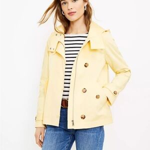 LOFT Yellow Swing Jacket with Hood Size M